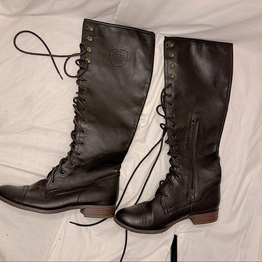 Brown Calf High Boots